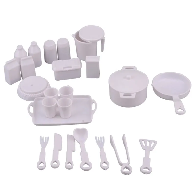 25 шт./лот 1/6 Куклы Аксессуары для Барби Кукольный Домик DIY игровой дом мини-симулятор посуда куклы кухня головоломка творческие игрушки