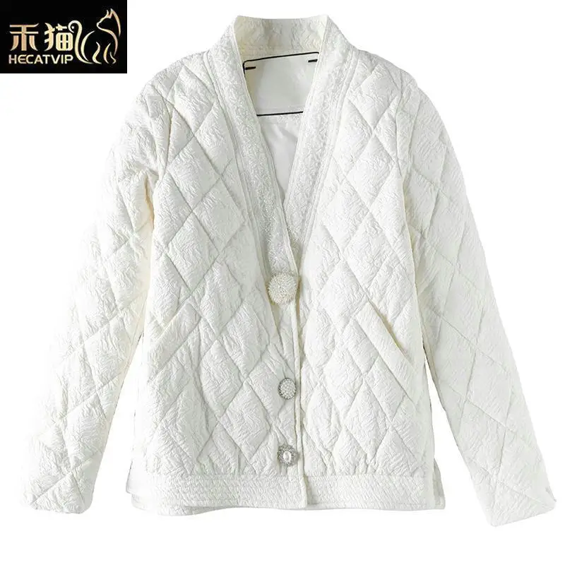 

Winter 2020 new fashion temperament versatile loose plush short light cotton padded women