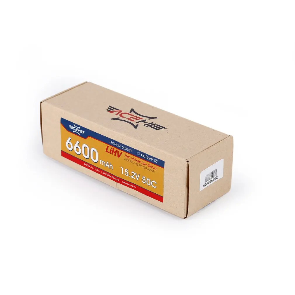 ACEHE 15,2 V 6600mAh 50C 4S1P 100.32Wh XT60 вилка высокого напряжения Lipo батарея