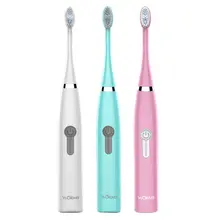 Adult Electric Toothbrush Sonic Timer Battery Powered Waterproof Portable Home Travel R9CD