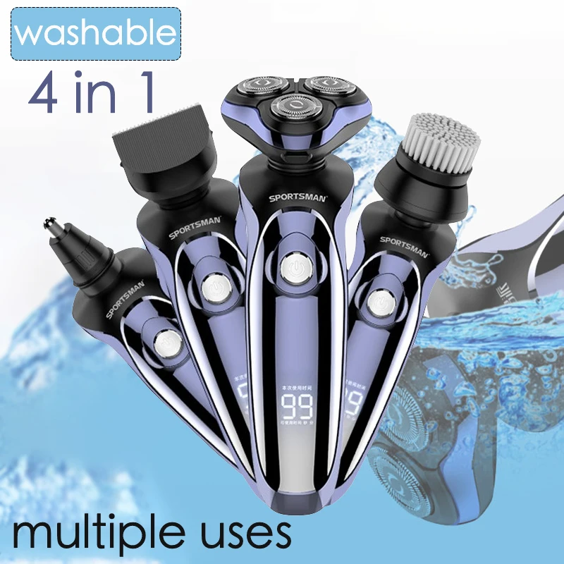 Wet Dry 4d Electric Shaver For Men Beard Hair Trimmer Electric Razor