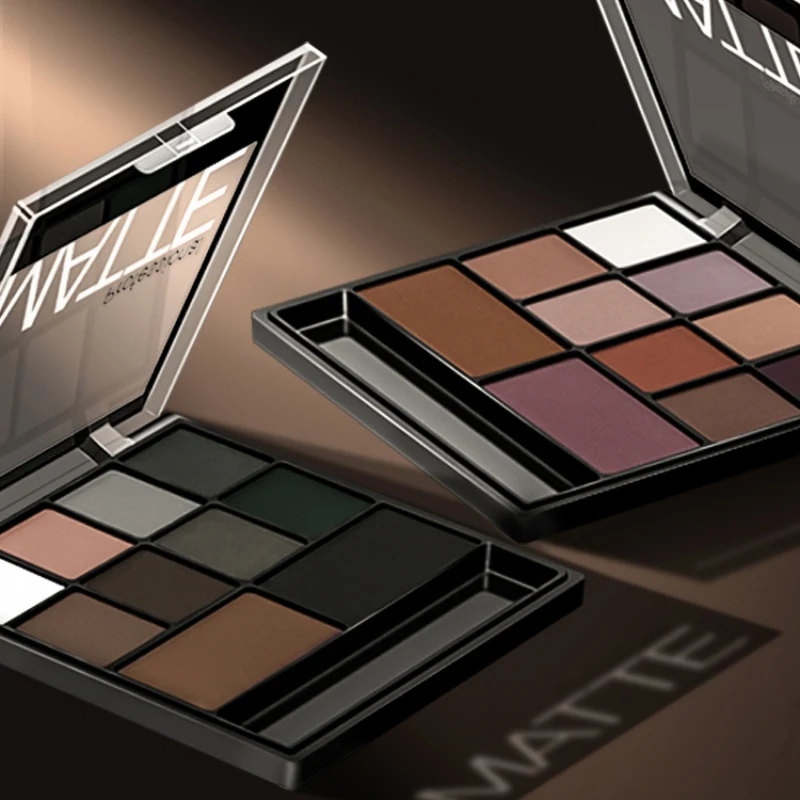 10 Color Eyeshadow Pallette Makeup Tools Full Matte Eyeshadow Pan Pumpkin Smoky Eye Shadow Nude Eye Shadow With Brush Maquiagem