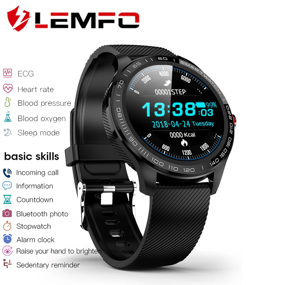 LEMFO L9 Smart Watch Men ECG+PPG IP68 
