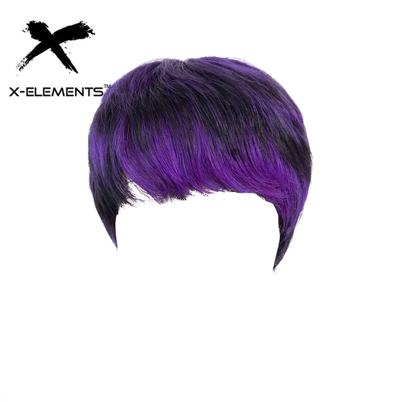 X Elements малазийские прямые человеческие волосы парики с челкой Омбре короткий боб