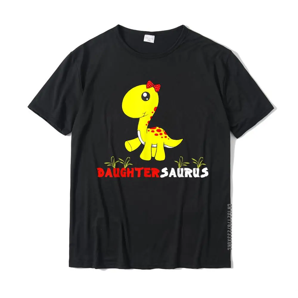 Europe Tshirts On Sale O-Neck Summer 100% Cotton Fabric Men Tops Shirt Custom Short Sleeve Clothing Shirt Drop Shipping Daughtersaurus Shirt Dinosaur Girl Daughter Saurus T-Shirt__MZ20366 black