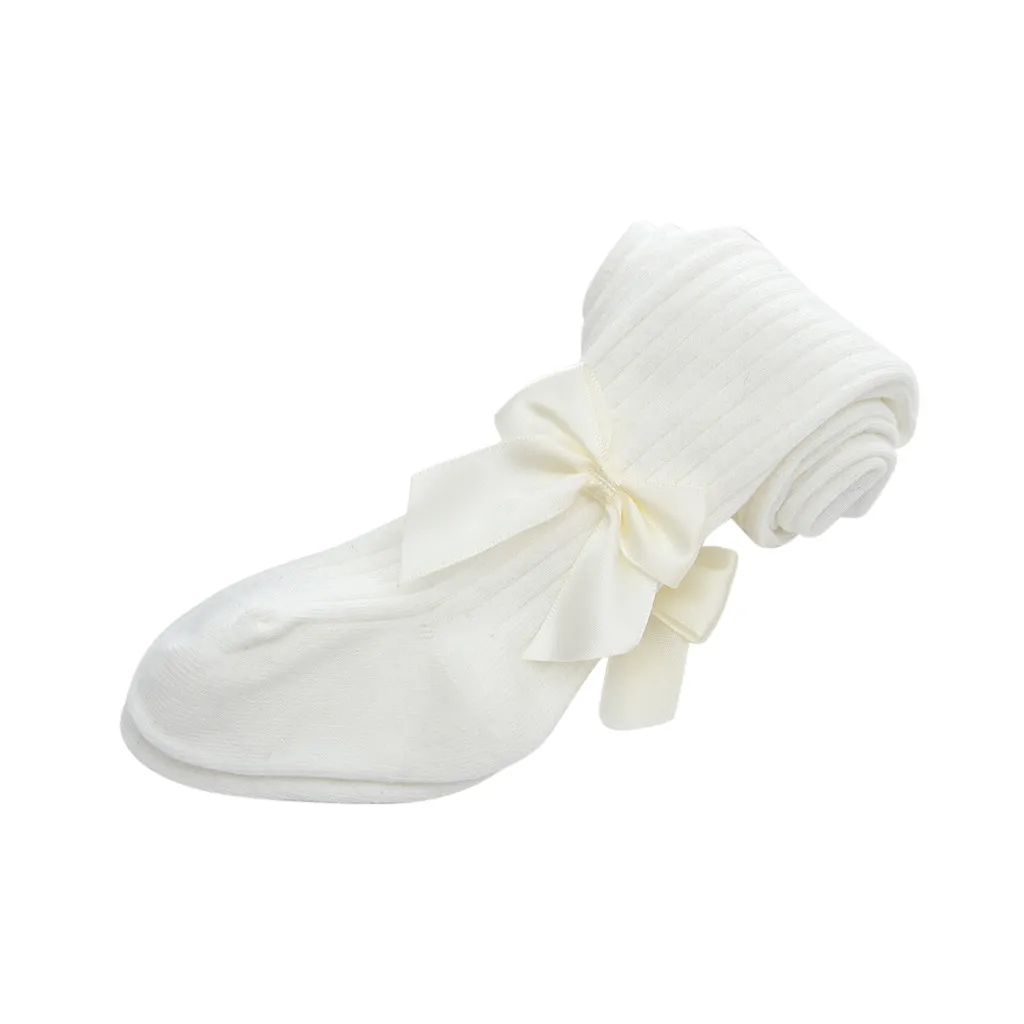 Модные теплые детские носки осенние и зимние модели хлопковых вертикальных леггинсов для малышей Meia Infantil хороший подарок милые детские леггинсы - Цвет: White