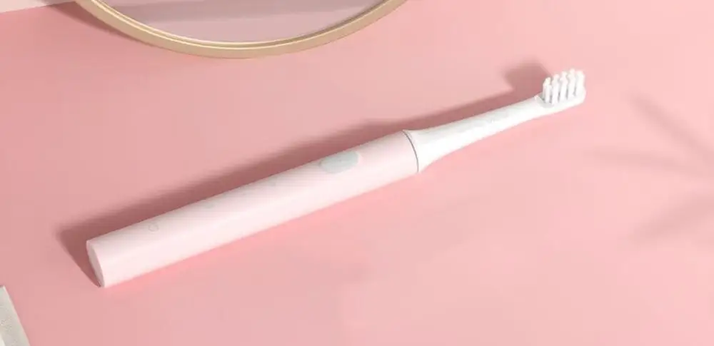 Xiao mi jia T100 mi умная электрическая зубная щетка 30 дней последняя машина 46 г двухскоростной режим очистки для семьи лучший подарок - Цвет: Розовый