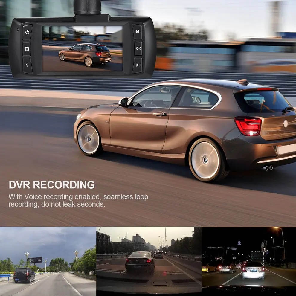 Портативная HD 1080p 2," 16:9 lcd автомобильная видеокамера 140 широкоугольная приборная панель камера рекордер Даш-камера с g-сенсором Запись голоса