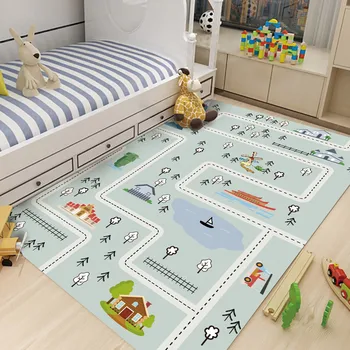

Baby House & Car Carpet Baby Play Mat Rectangular Children's Carpet Selling Children Fashion Hot Carpet Flannel Dropshipping