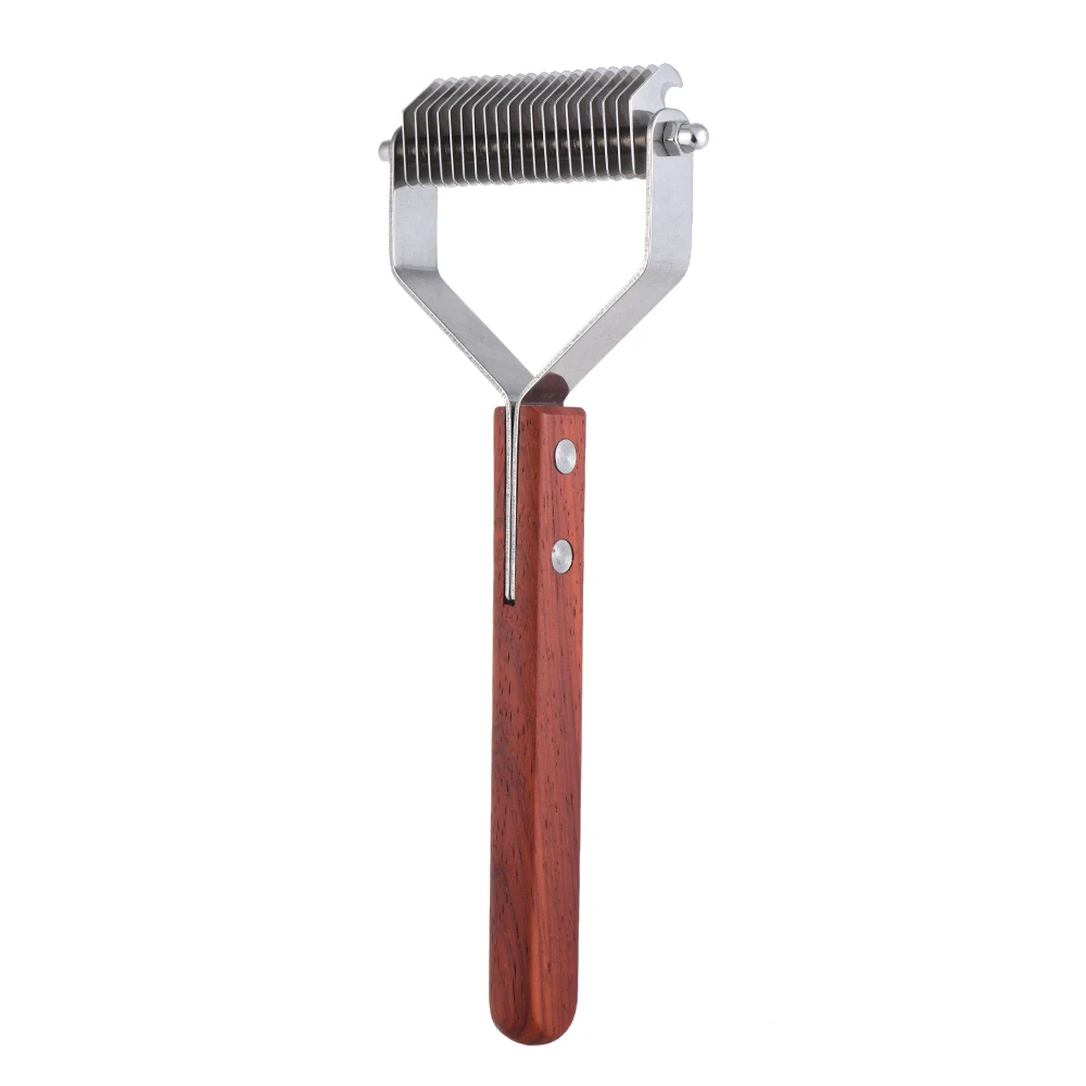 Расческа для ухода ха шерстью животных Deshedding грабли гребень Dematting инструмент для собак кошек лошадей кроликов 20 зубов