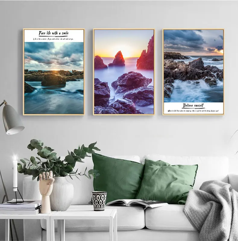 

Abstract Landscape Wall Art Canvas Painting Minimalist Nordic Poster print Decorative Picture for Living Room Home Decor