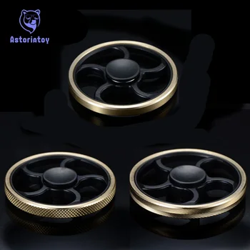 

Fingertip Gyro Decompression Fidget spinner Copper Five Leaf Stent EDC Tool Fidget Spinner Hand Anxiety Stress Relief Toys