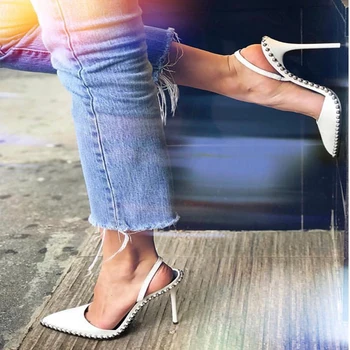 

Sarairis New Arrivals Fashion Brand Design Thin High Heels Pointed Toe Slingback Summer Sandals women's Shoes Woman