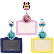 Модные 2 в 1 мультфильм медсестры раскладной держатель для бейджа карманные часы дамы Женщины Доктор имя карты держатель medial кварцевые часы