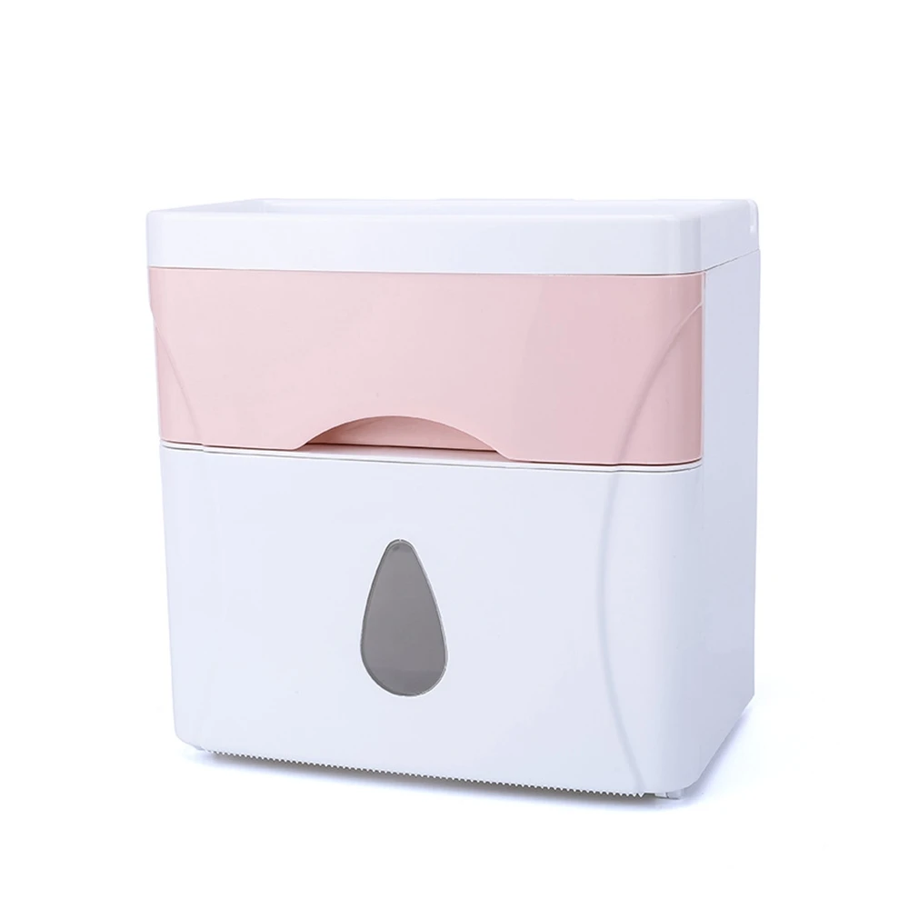 Light Pink Тканевая коробка держатель телефона для ванной комнаты пылезащитный бумажный ящик для хранения полка для хранения водонепроницаемый санитарный контейнер для салфеток Органайзер - Цвет: Light Pink