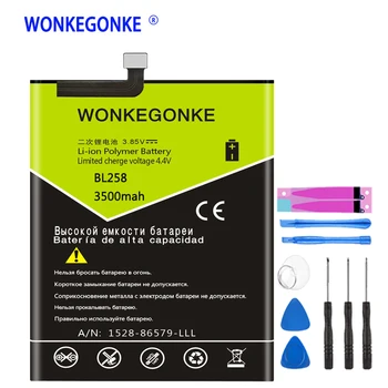 

WONKEGONKE BL258 Battery For Lenovo Vibe X3 X3c50 X3C70 Lemon x3a40 Batteries Bateria