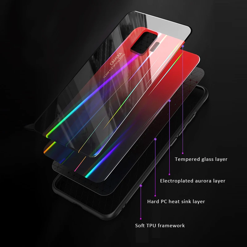 Лазерная защитная пленка из закаленного стекла чехол для телефона для Samsung Galaxy S8 S9 плюс S10 Note 8 9 10 Pro A10 A20 A30 A40 A50 A70 M10 Аврора чехол