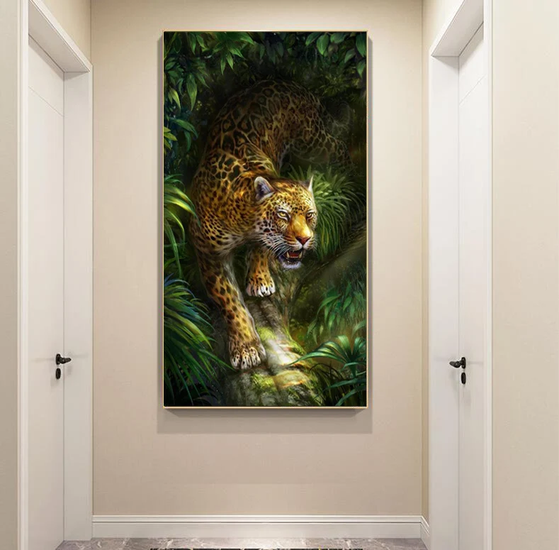 Animals Art Luxury Panther Leopard Paintings on Canvas Wall Pictures for Living Room Wall Art Posters Prints Home Cuadros Decor