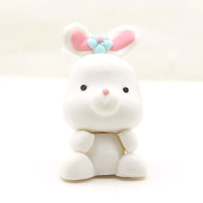 RABBIT Красивые украшения торта с изображением леса животных, лисы, белки, цветов, венок, гирлянда, топпер для торта, товары для детского дня рождения - Цвет: RABBIT