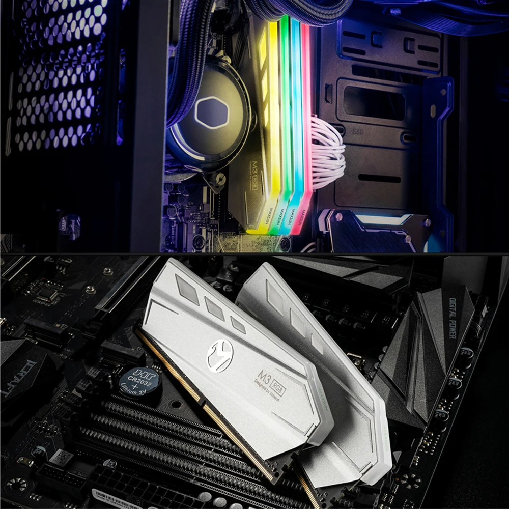 Newest MAXSUN RGB Lighting RAM ddr4 8GB 3200MHz