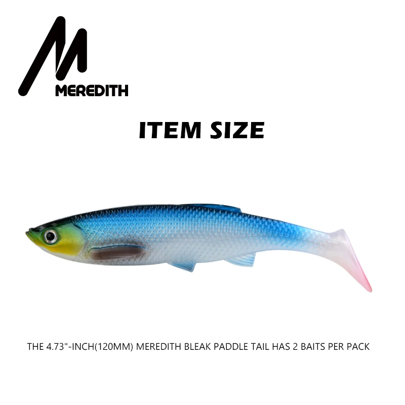 MEREDITH 120 мм 4 шт 14 5 г Bleak весло хвост мягкие приманки для рыбалки T рыболовная