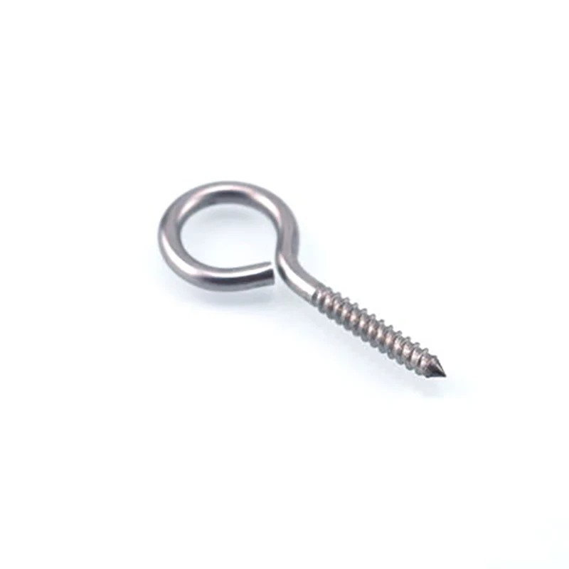 

M3 M4 M5 304 Stainless Steel Self-Tapping Sheep Eye Ring Hook With Ring Screw Hook Lantern Question Mark Hook