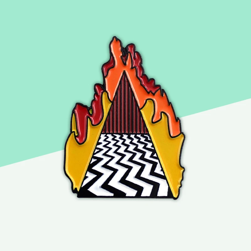 Эмалированные булавки Twins Peak Flame Dougie Jones ювелирные изделия в стиле панк на удачу
