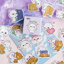 40 шт. упаковка Hug the Bear Toy sticker s для стайлинга автомобилей велосипед мотоцикл телефон ноутбук багаж крутые забавные наклейки