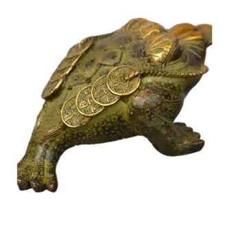 

Copper Statue Factory direct selling metal crafts gold toad pure copper Zhaocai three legged gold toad Zhaocai accessories thre