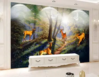 

Custom wallpaper 3d Green forest wallpapers for living room Living room bedroom wall murals Landscape tooling background wall