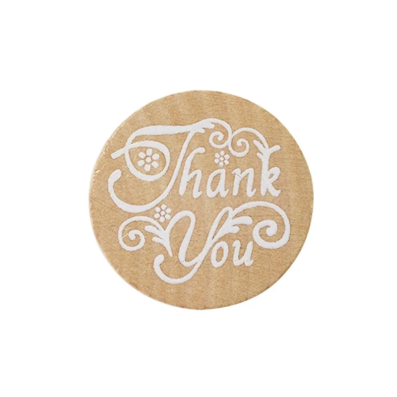 Thank you 1 шт./лот, прекрасный круглый штамп желаний, деревянный резиновый штамп, цветочный узор, штампы удачи - Цвет: Thank you