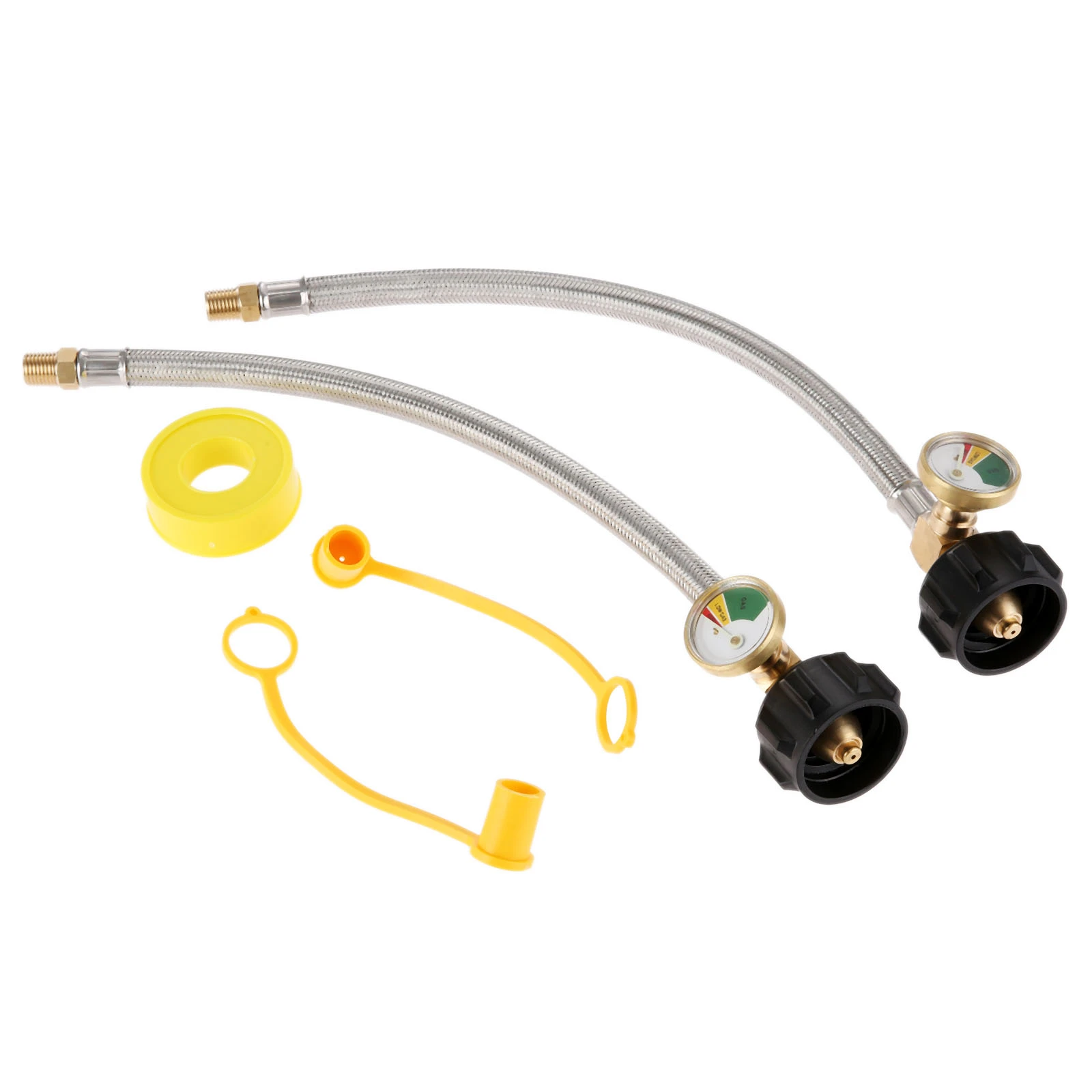 Tuyau De Gaz Propane Pour Camping Car Tuyau de Propane tressé en acier inoxydable pour camping car, 1/4 pouces,  avec jeu de jauges, connecteur pour régulateur, entrée femelle de 1/4  pouces | AliExpress