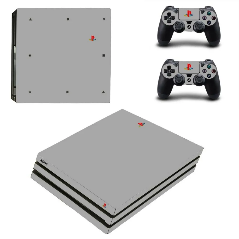 Custom Design Pure White Color PS4 Pro Skin Sticker Decal for PlayStation 4 Console and 2 Controller PS4 Pro Skin Sticker Vinyl