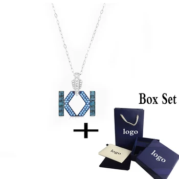 

2020 Fashion Jewelry SWA New SPARKLING DANCE DIAL UP Necklace Charming Geometry ``K'' Decoration Women's All-match Romantic Gift