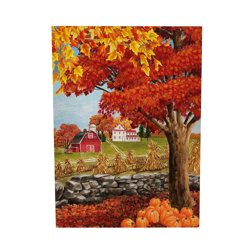 Christmas Garden flag Polyester Burlap banner Windproof Seasonal Double Sided Outdoor Holidays Decorative Lawn Yard W807