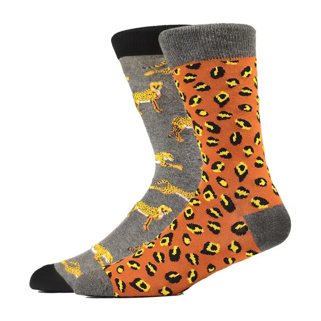 High Quality Combed Cotton Socks Food Pattern Long Tube Funny Happy Men Socks Colorful Novelty Skateboard Crew Casual Crazy Sock HK34002-4