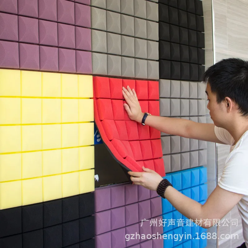 

50x50x5cm Soundproof Foam Mushroom Head Profile Sound Absorbent Foam Acoustic Panel Noise Absorption File for KTV Audio Room