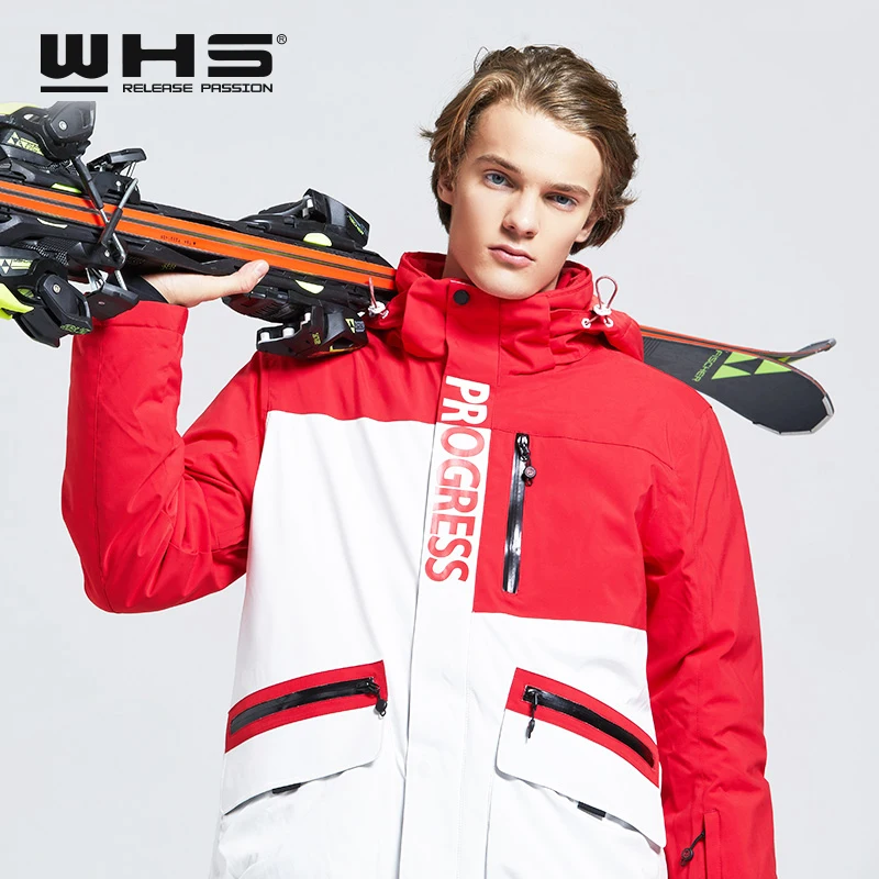 WHS, новинка, мужские уличные лыжные куртки, ветрозащитные мужские теплые пальто, мужская зимняя куртка, приталенная одежда для подростков, Мужская теплая Куртка отличного цвета