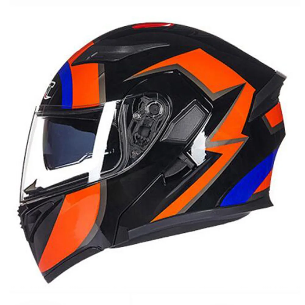 GXT мотоциклетный шлем флип-ап Capacete da Motocicleta мотошлем шлем двойной объектив гоночный шлем для верховой езды шлем для мотокросса - Color: Colour 4