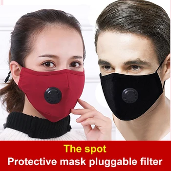 

Washable Reusable Anti Pollution PM2.5 Anti Dust Mask Respirator Masks Cotton Unisex With Filter paper