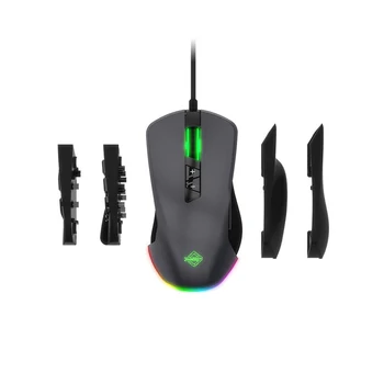 

Ajazz Modular Gaming Mouse Ergonomic Wired Mice 5000DPI Optical Engine RGB Chroma Light with Magnetic Side Modules Black