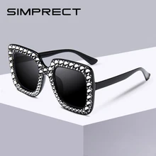 SIMPRECT квадратные негабаритные Солнцезащитные очки женские ретро солнцезащитные очки винтажные Большие зеркальные солнцезащитные очки Оттенки для женщин Zonnebril Dames