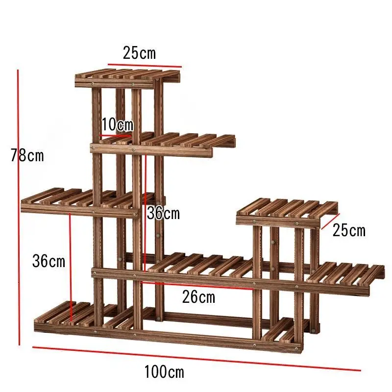 Number 1 Escalera Decorativa Madera Etagere Pour Plante деревянный стол плантенреккен открытый Dekoration завод стеллаж балкон полка цветок стенд - Цвет: Number 1
