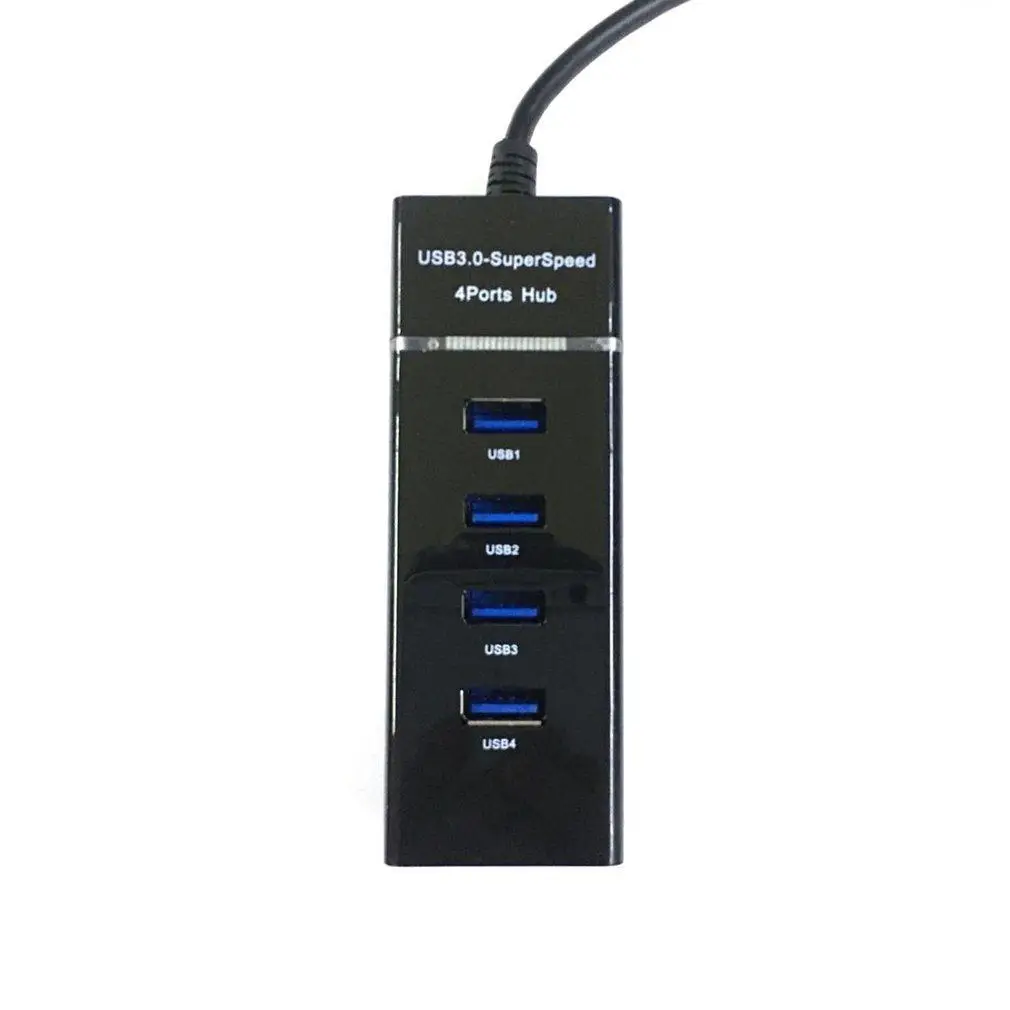 Высокая Скорость 4 Порты и разъёмы USB 3,0 Multi HUB разветвитель расширения для настольных ПК ноутбук адаптер переменного тока LN