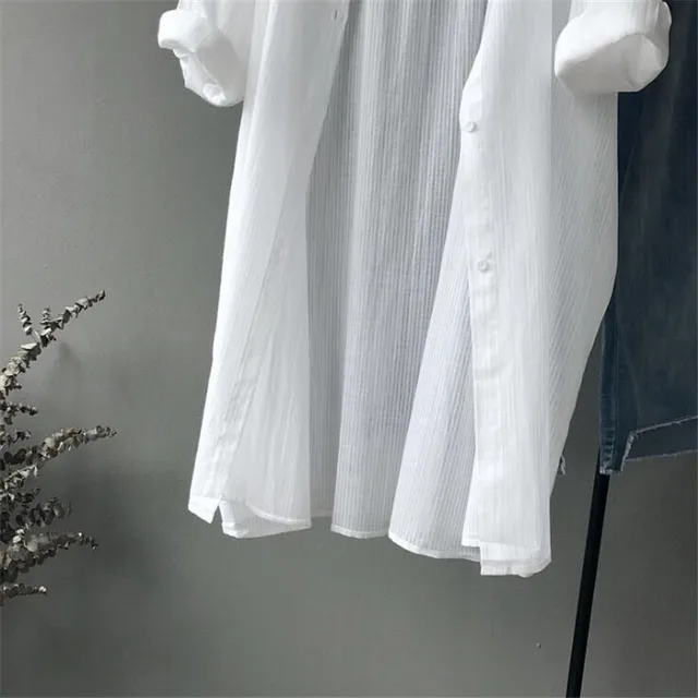 2020 Autumn Women Long Sleeve White Shirts Blouse High quality loose Blouse Tops Cotton Casual White