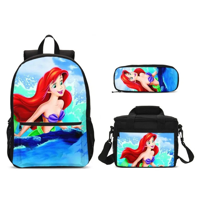 3 шт./компл. школьные сумки с принтом русалки с коробкой для еды для девочек-подростков, высококачественный детский школьный рюкзак, женский ... 3 шт./компл. школьные сумки с принтом русалки с коробкой для еды для девочек-подростков, высококачественный детский школьный рюкзак, женский ...