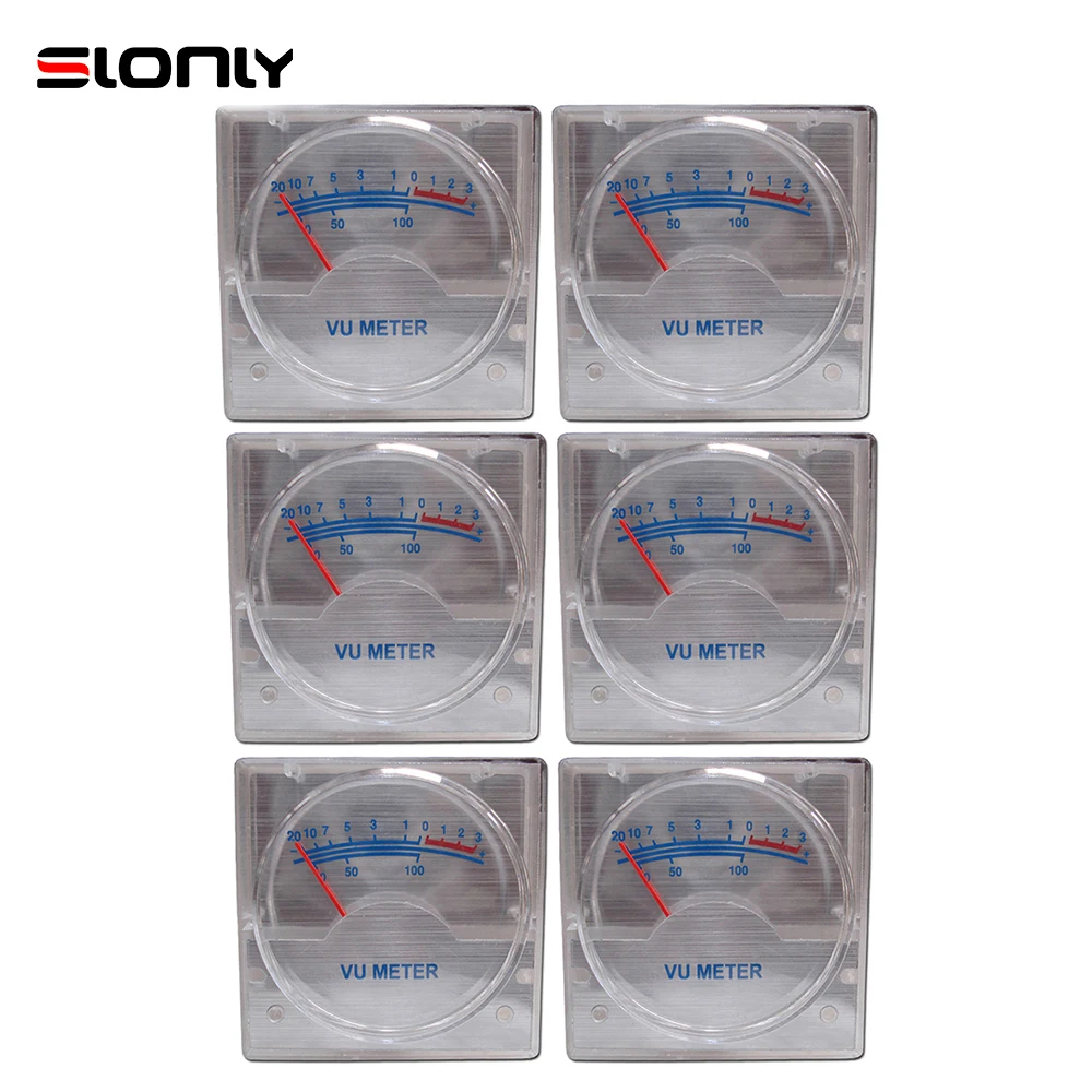 1 Pz-6 Pz 40X40Mm Vu Meter Audio Meter Level Meter Head Tubo Elettronico Fai Da Te Meter Silver Meter Head