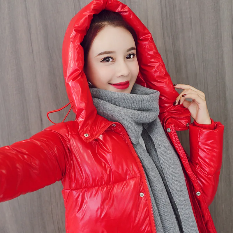 

New Style down Jacket Cotton-padded Clothes Women's Long over-the-Knee Large Fur Collar CHIC Coat Cotton-padded Clothes INS Onli