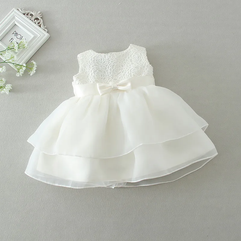 

Girls Christening Dress baby girl clothes Dresses Ivory Big Bow Baby First Birthday Baby Girl Baptismal Dresses Wedding Costume
