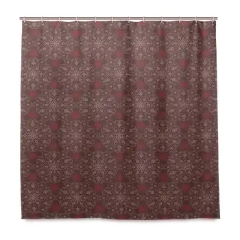 

Unique Shower Curtain Detailed Ornate Flowers Curves Swirls Petals Dusky Victorian Garden Theme Eco-Friendly with 12 Hooks in
